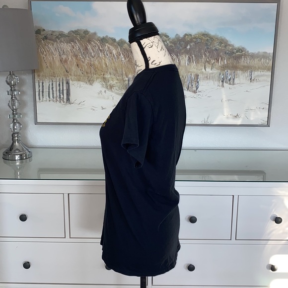 Smiley Originals Embroidered Black and Yellow Short Sleeve T-Shirt Size Small 🙂 - Picture 6 of 11